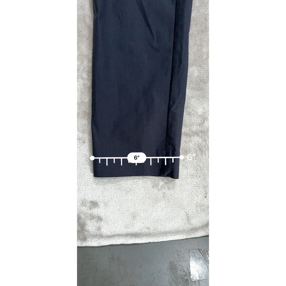 Peck & Peck Pants Womens Size 8P Black Petite Stretch Low Rise Business EUC